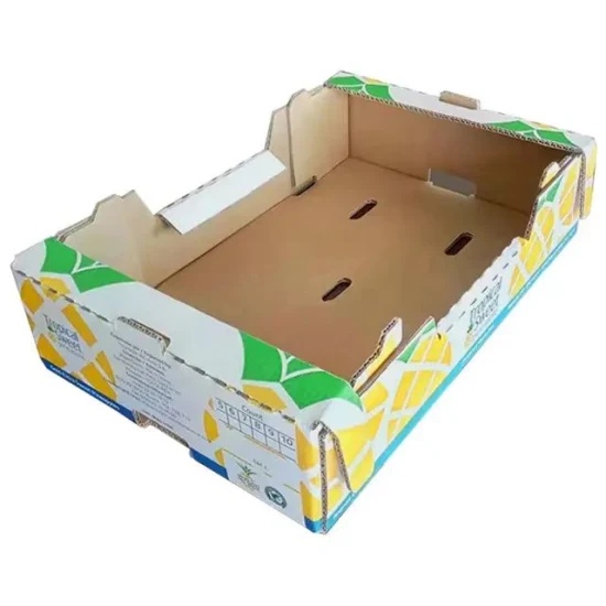 격리된 마분지 제품 발송을 위한 CMYK 인쇄 잉크 골판지 포장 과일 상자
