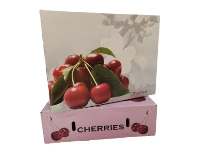 신선한 과일을 담기 위해 골판지로 만든 인쇄된 접이식 상자