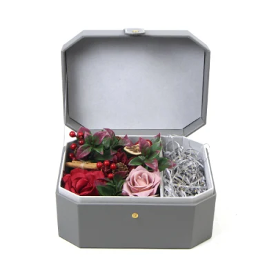 크리스마스 축제 결혼 생일 선물을 위한 인공적인 PVC 장미 꽃 상자